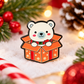 Little Festive Friend Enamel Pin (Christmas Teddy)