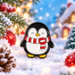 Little Festive Friend Enamel Pin (Christmas Penguin)