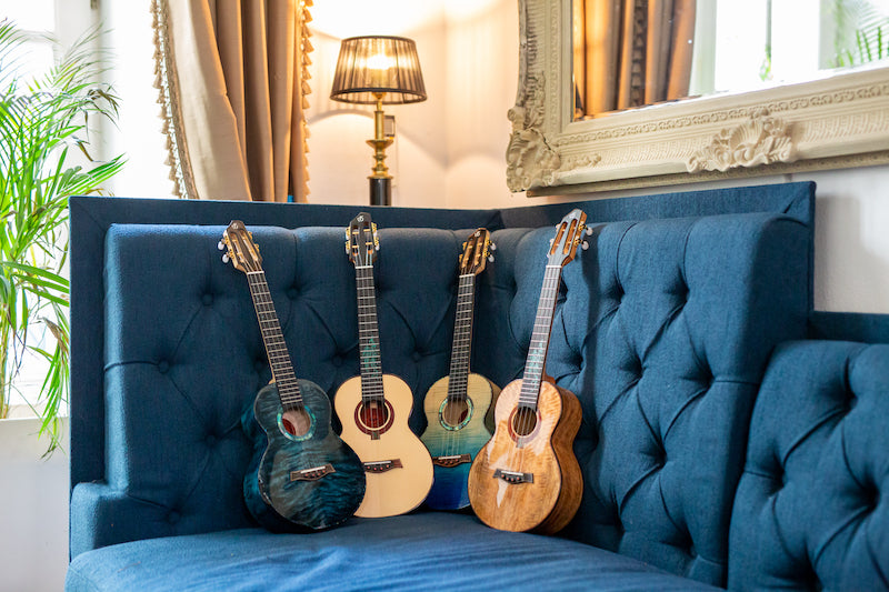 Flight A10QM Aqua Blue 10th Anniversary Tenor Ukulele with Deluxe Padded Gig Bag