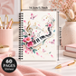 A5 Spring Floral Piano Spiral Notebook (60 pages)