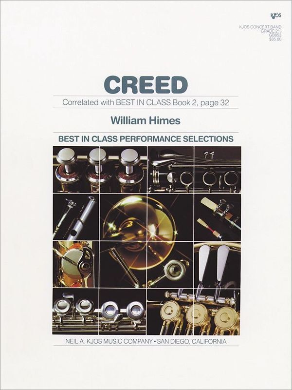 Creed - Concert Band Level 2.5 Score/Parts