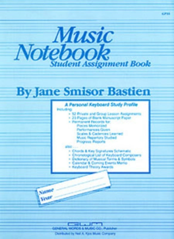 Music Notebook / Student Assignment Book