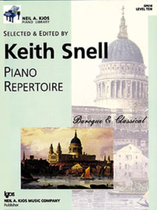 Piano Repertoire Baroque And Classical Level 10 Book