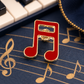 Red and Gold Semi Quaver Mini Pin