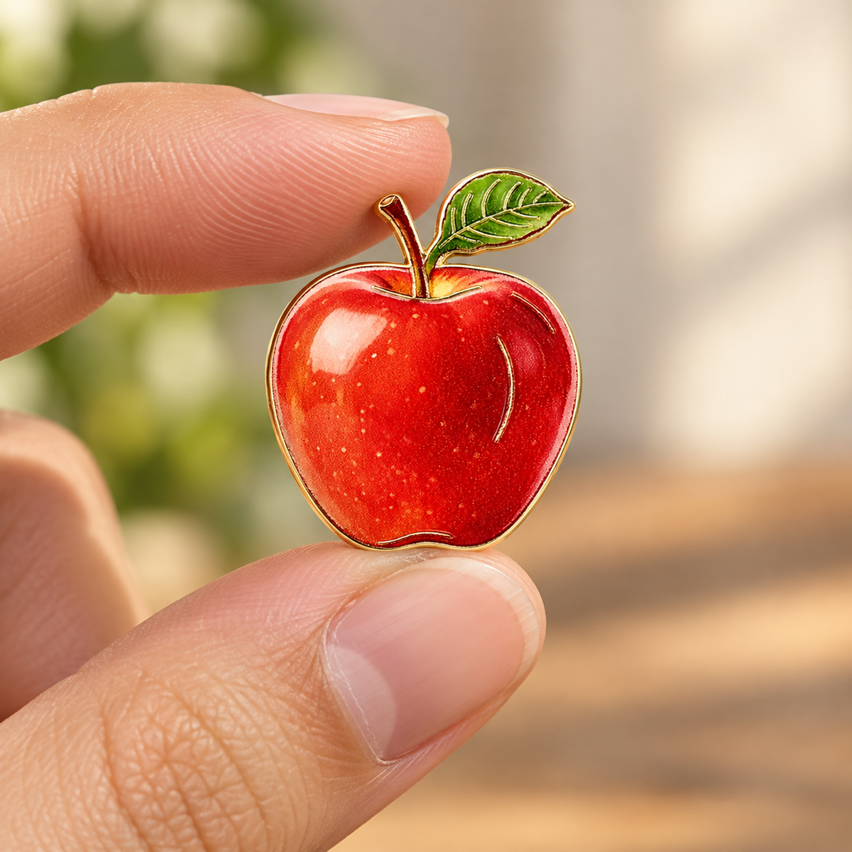 Sundry & Sound Co- Teacher's Red Apple Enamel Pin (3cm)