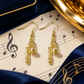 Sundry & Sound Co - Mini Gold Trombone Dangle Earrings (2.1cm)