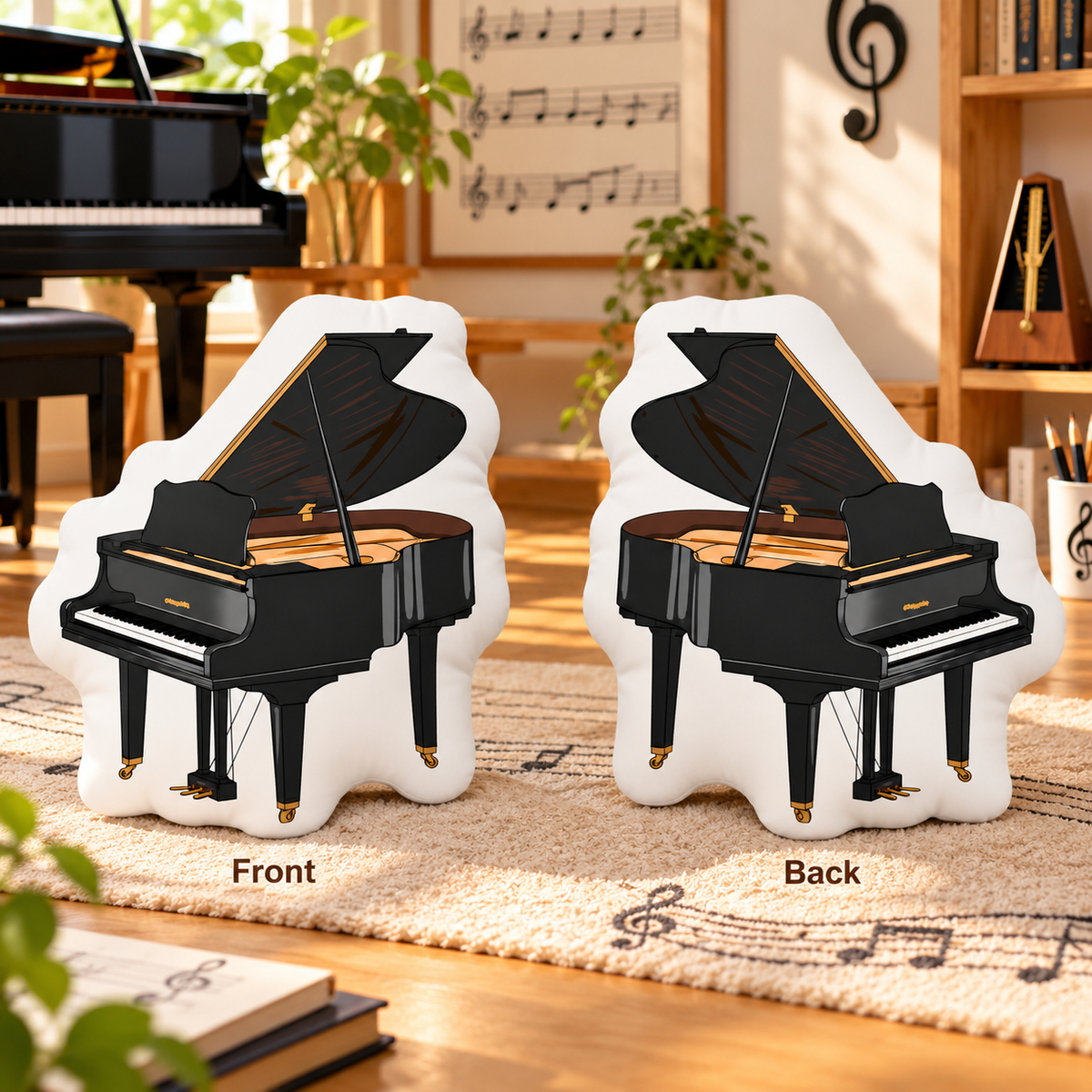 Sundry & Sound Co - 3D Classic Grand Piano Shaped Cushion 40cm - Preorder/Coming Soon/Limited Stock