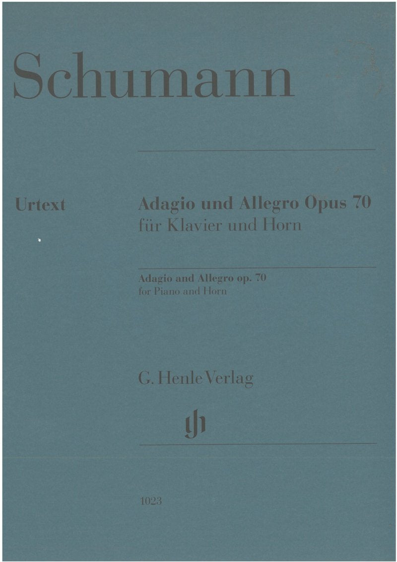 Schumann - Adagio And Allegro Op 70 French Horn/Piano - G. Henle Verlag