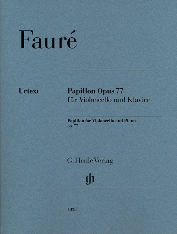 Faure - Papillon Op 77 Cello/Piano - G. Henle Verlag
