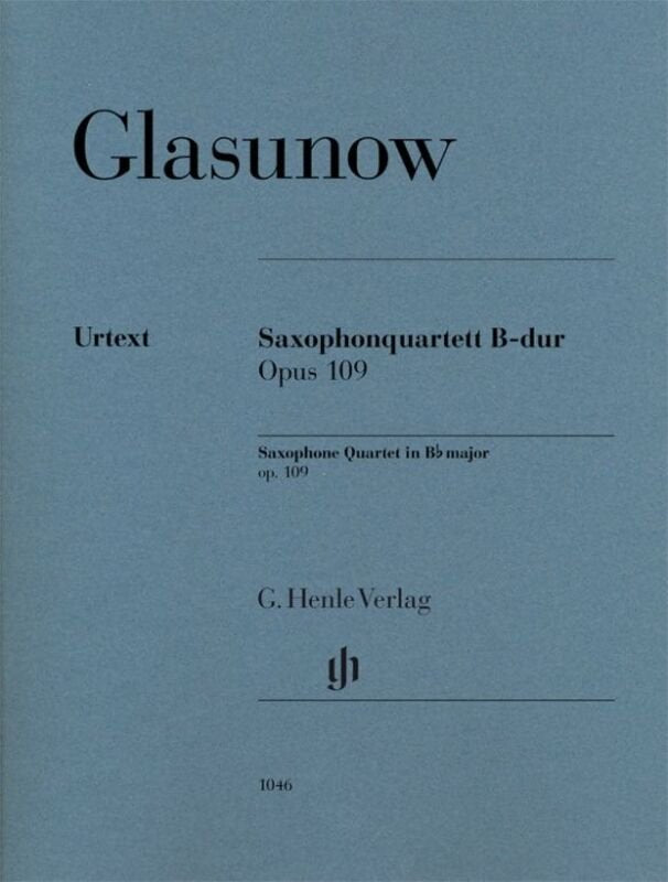 Glazunov - Saxophone Quartet B Flat Major Op 109 Parts - G. Henle Verlag