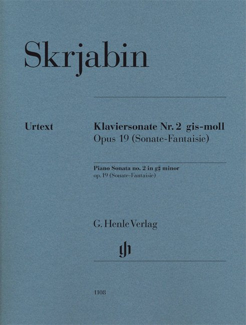 Piano Sonata No 2 G# Min Op 19 Sonate Fantaisie - G. Henle Verlag