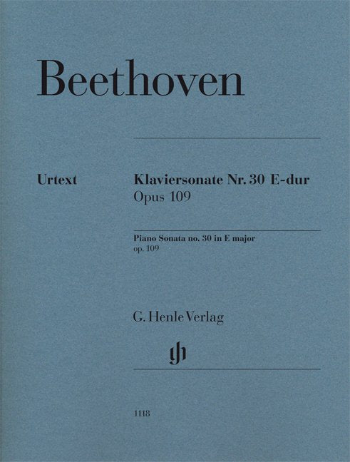 Beethoven - Piano Sonata No 30 E Major Op 109 Urtext - G. Henle Verlag
