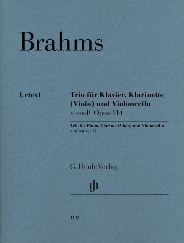 Brahms - Trio A Minor Op 114 Piano/Clarinet/Cello - G. Henle Verlag