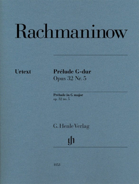 Rachmaninoff - Prelude G Maj Op 32 No 5 Piano - G. Henle Verlag