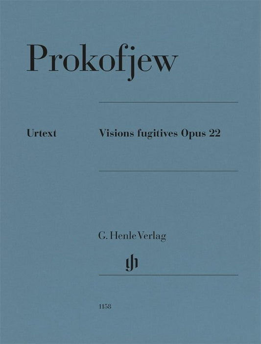 Sergei Prokofiev - Visions fugitives Opus 22 Piano Book (Urtext Edition) cover - G. Henle Verlag