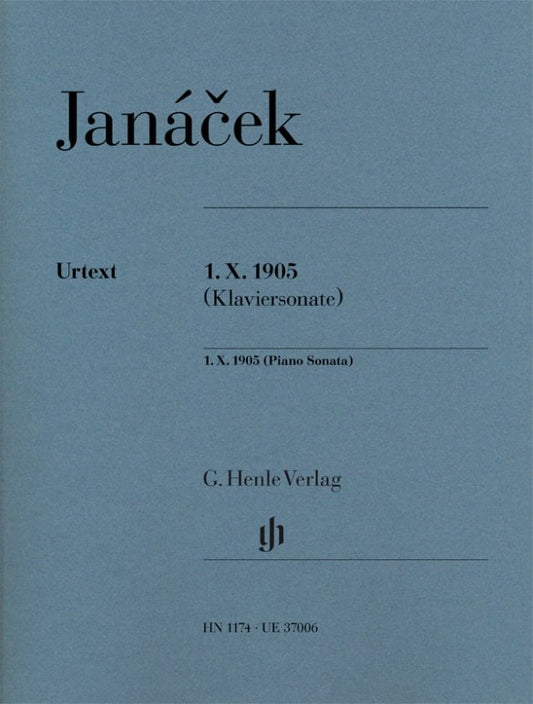 Leoš Janáček - 1. X. 1905 Piano Sonata cover - G. Henle Verlag