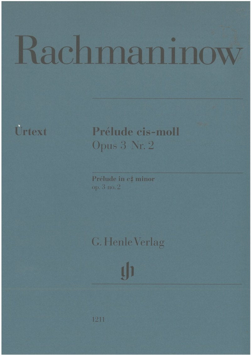 Rachmaninoff - Prelude C Sharp Minor Op 3 No 2 - G. Henle Verlag