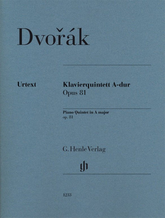 Dvorak - Piano Quintet A Major Op 81 Sc/Pts - G. Henle Verlag