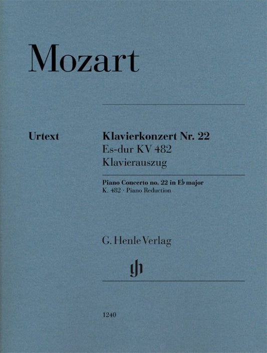 Wolfgang Amadeus Mozart - Piano Concerto No. 22 in E-flat Major K. 482 for 2 Pianos, 4 Hands cover - G. Henle Verlag