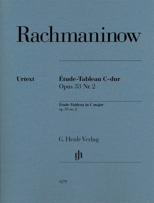 Sergei Rachmaninoff - Étude-Tableau in C Major Opus 33 No. 2 Piano Book cover - G. Henle Verlag