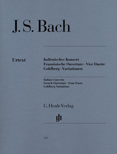 Italian Concerto French Overture 4 Duets Goldberg Variations - G. Henle Verlag
