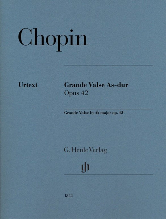Frédéric Chopin - Grande Valse in A-flat Major Opus 42 Piano Book cover - G. Henle Verlag