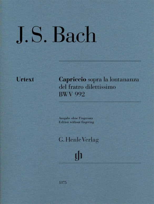 Bach - Capriccio B Flat Bwv 992 No Fingering - G. Henle Verlag