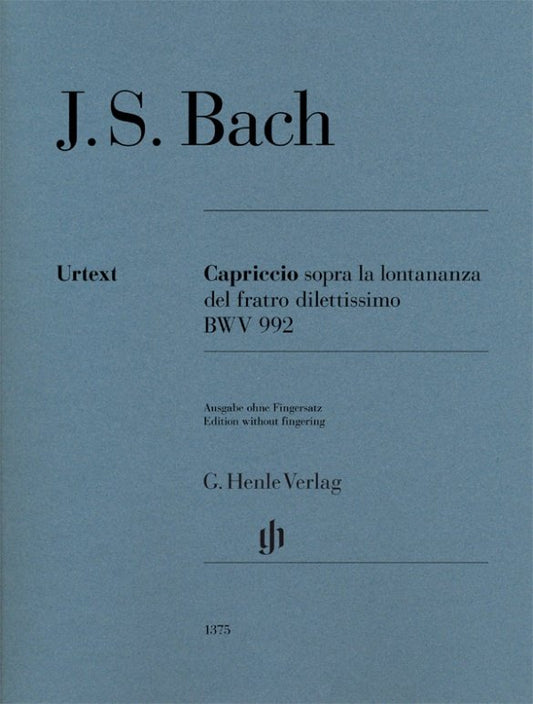 Bach - Capriccio B Flat Bwv 992 No Fingering - G. Henle Verlag