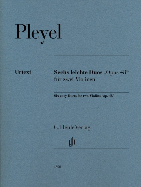 Pleyel - 6 Easy Duets Op 48 For 2 Violins - G. Henle Verlag