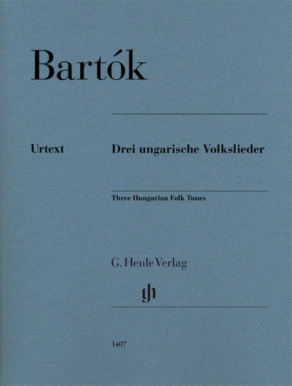 Bartok - 3 Hungarian Folk Tunes For Piano - G. Henle Verlag