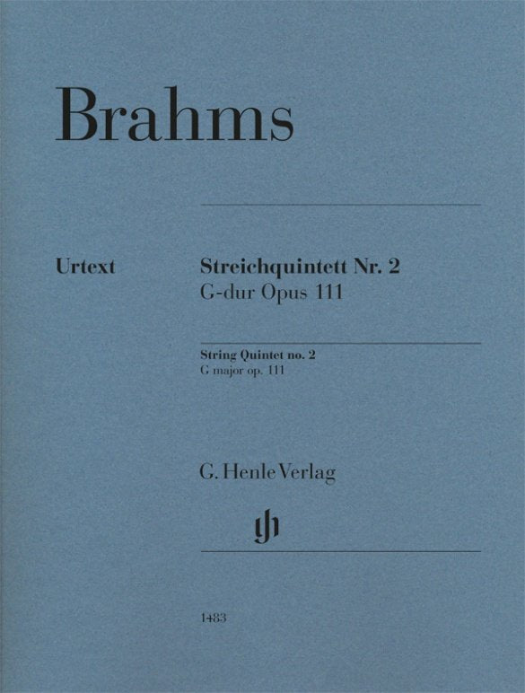 Brahms - String Quintet No 2 G Major Op 111 Set Of Parts - G. Henle Verlag