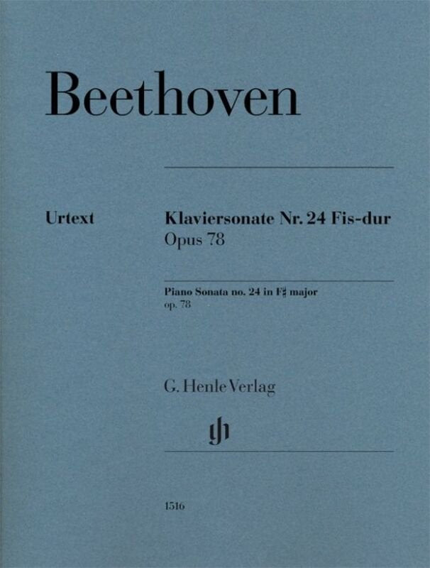 Beethoven - Piano Sonata No 24 F Sharp Major Op 78 Urtext - G. Henle Verlag