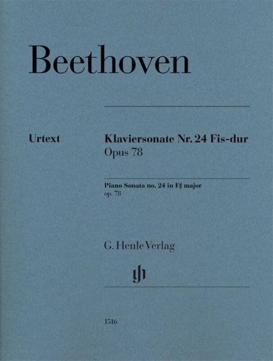 Beethoven - Piano Sonata No 24 F Sharp Major Op 78 Urtext - G. Henle Verlag