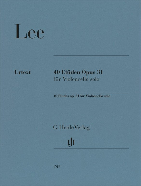 Lee - 40 Etudes Op 31 For Cello Solo - G. Henle Verlag