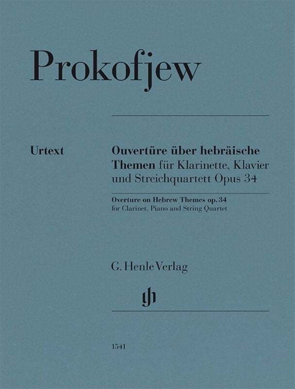 Overture On Hebrew Themes Op 34 Clarinet/Piano/Str Quartet - G. Henle Verlag