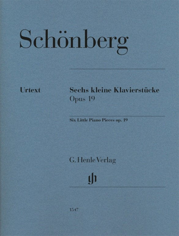Schoenberg - 6 Little Piano Pieces Op 19 Urtext - G. Henle Verlag