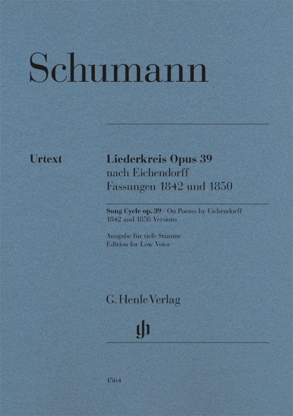 Schumann - Liederkreis Op 39 For Low Voice/Piano - G. Henle Verlag