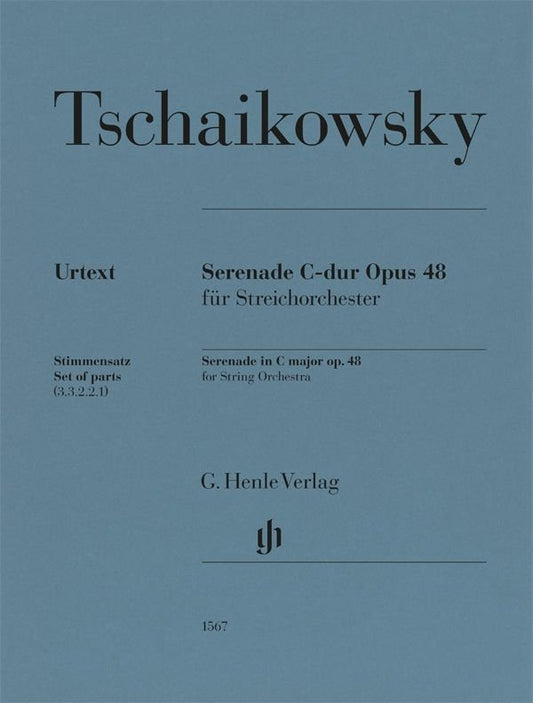 Pyotr Ilyich Tchaikovsky - Serenade in C Major Opus 48 String Orchestra Parts cover - G. Henle Verlag