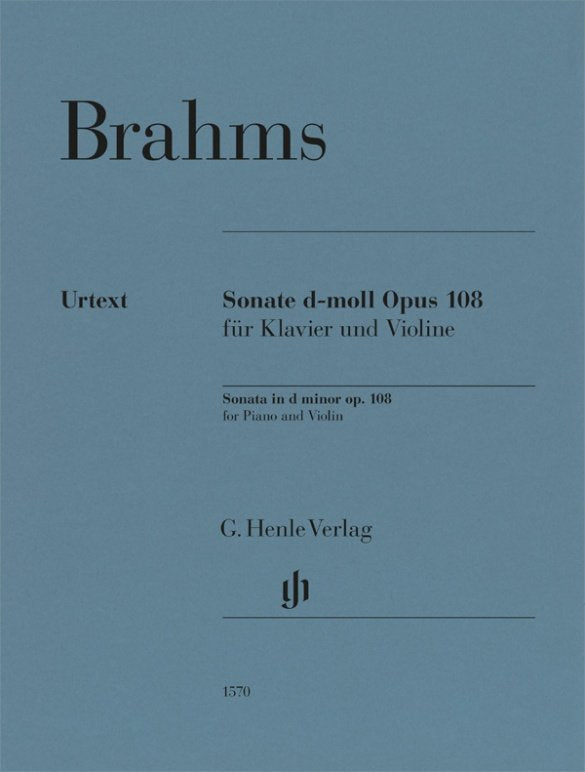 Brahms - Sonata D Minor Op 108 For Violin/Piano Urtext - G. Henle Verlag