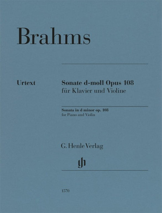 Brahms - Sonata D Minor Op 108 For Violin/Piano Urtext - G. Henle Verlag