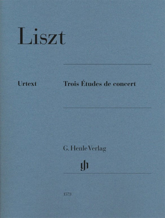 Franz Liszt - Three Concert Études Piano Book (Urtext Edition) cover - G. Henle Verlag