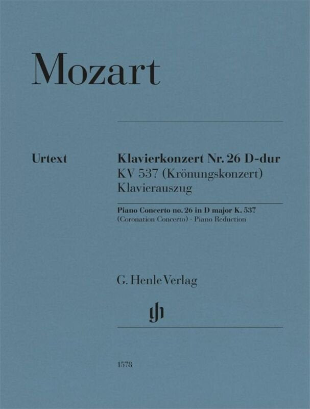 Mozart - Piano Concerto No 26 D Major K 537 For 2P 4H - G. Henle Verlag