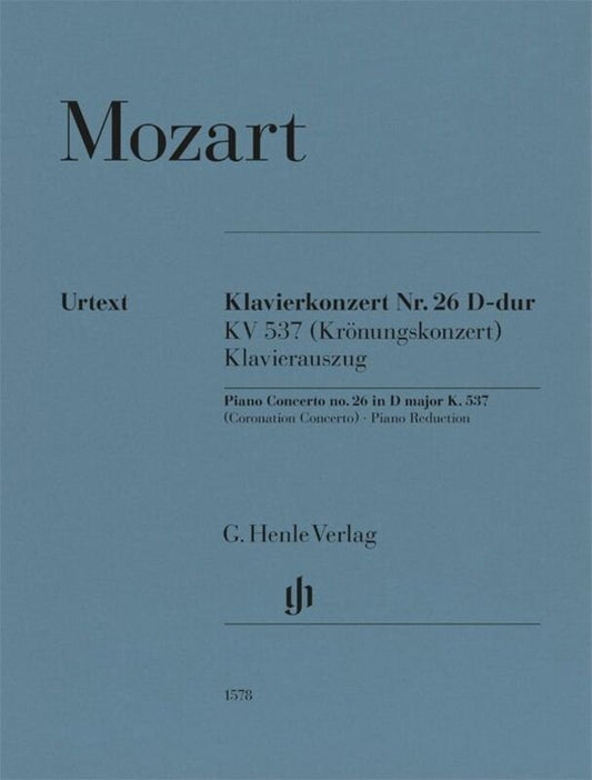 Wolfgang Amadeus Mozart - Piano Concerto No. 26 in D Major K. 537 for 2 Pianos, 4 Hands cover - G. Henle Verlag