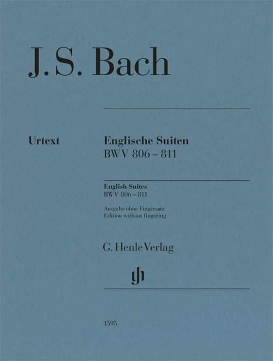 Bach - 6 English Suites Bwv 806-811 Without Fingering Urtext - G. Henle Verlag