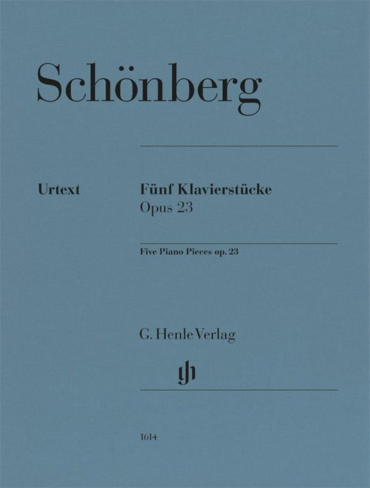 Arnold Schoenberg - Five Piano Pieces Opus 23 Book (Urtext Edition) cover - G. Henle Verlag