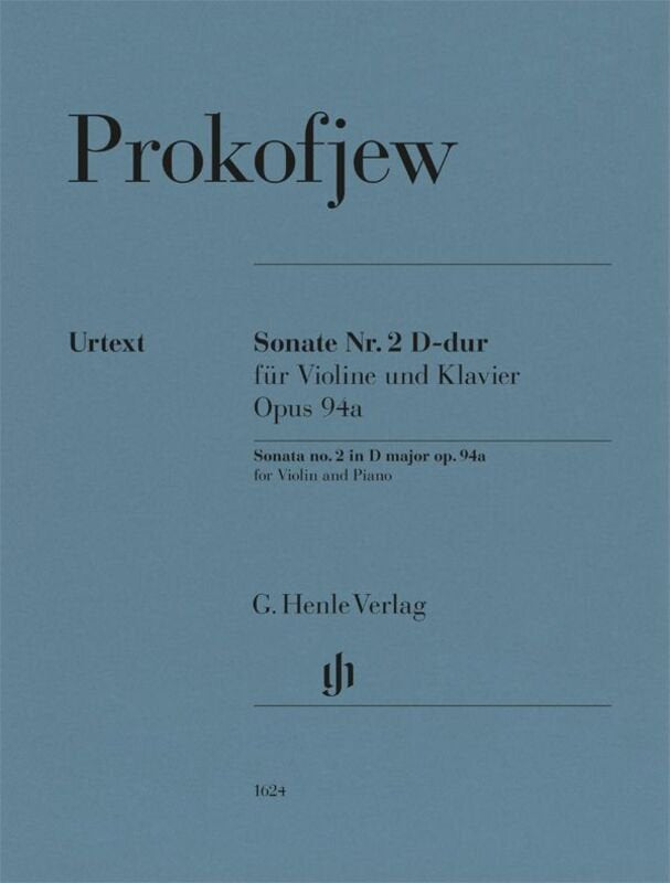 Prokofieff - Sonata No 2 D Major Op 94A For Violin/Piano - G. Henle Verlag