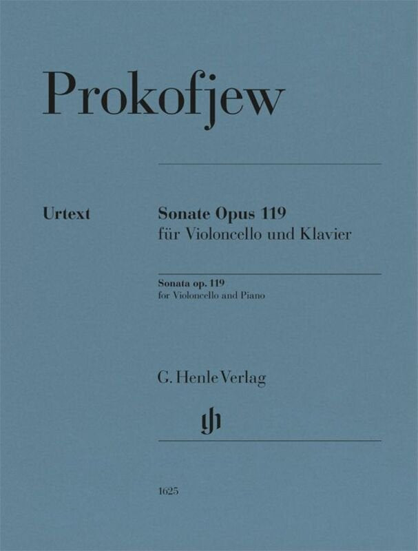 Prokofieff - Sonata Op 119 For Cello/Piano Urtext - G. Henle Verlag