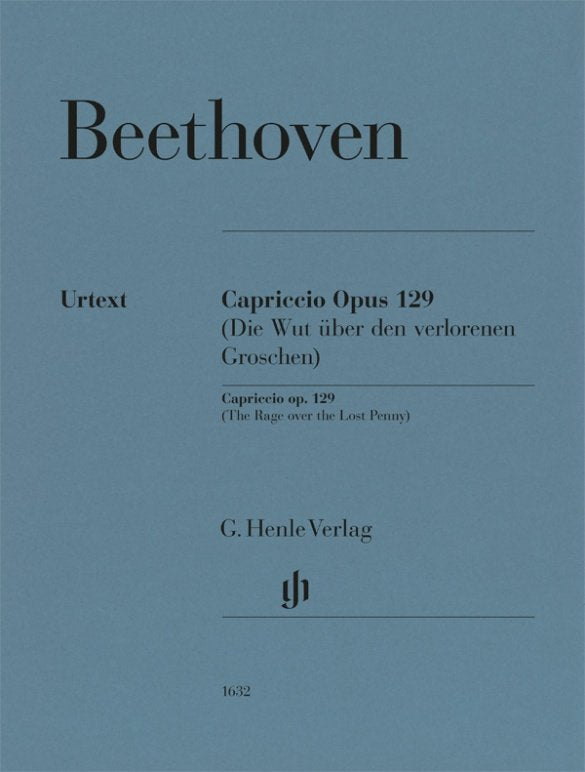 Beethoven - The Rage Over The Lost Penny Op 129 Urtext - G. Henle Verlag