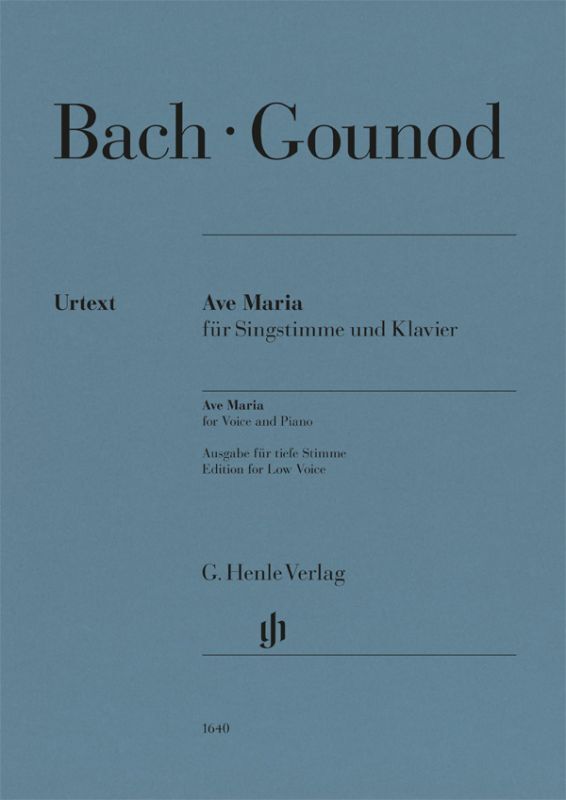 Bach/Gounod - Ave Maria For Low Voice/Piano