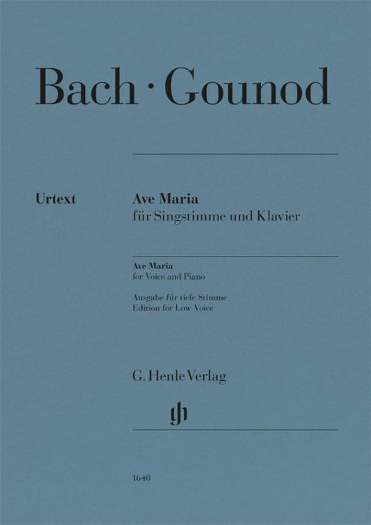 Bach/Gounod - Ave Maria For Low Voice/Piano